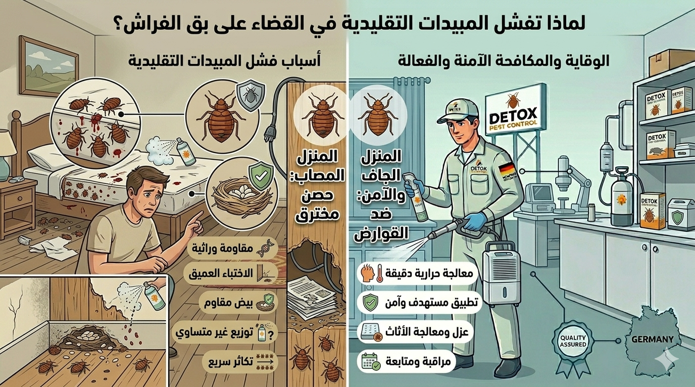 فشل المبيدات في القضاء على بق الفراش
