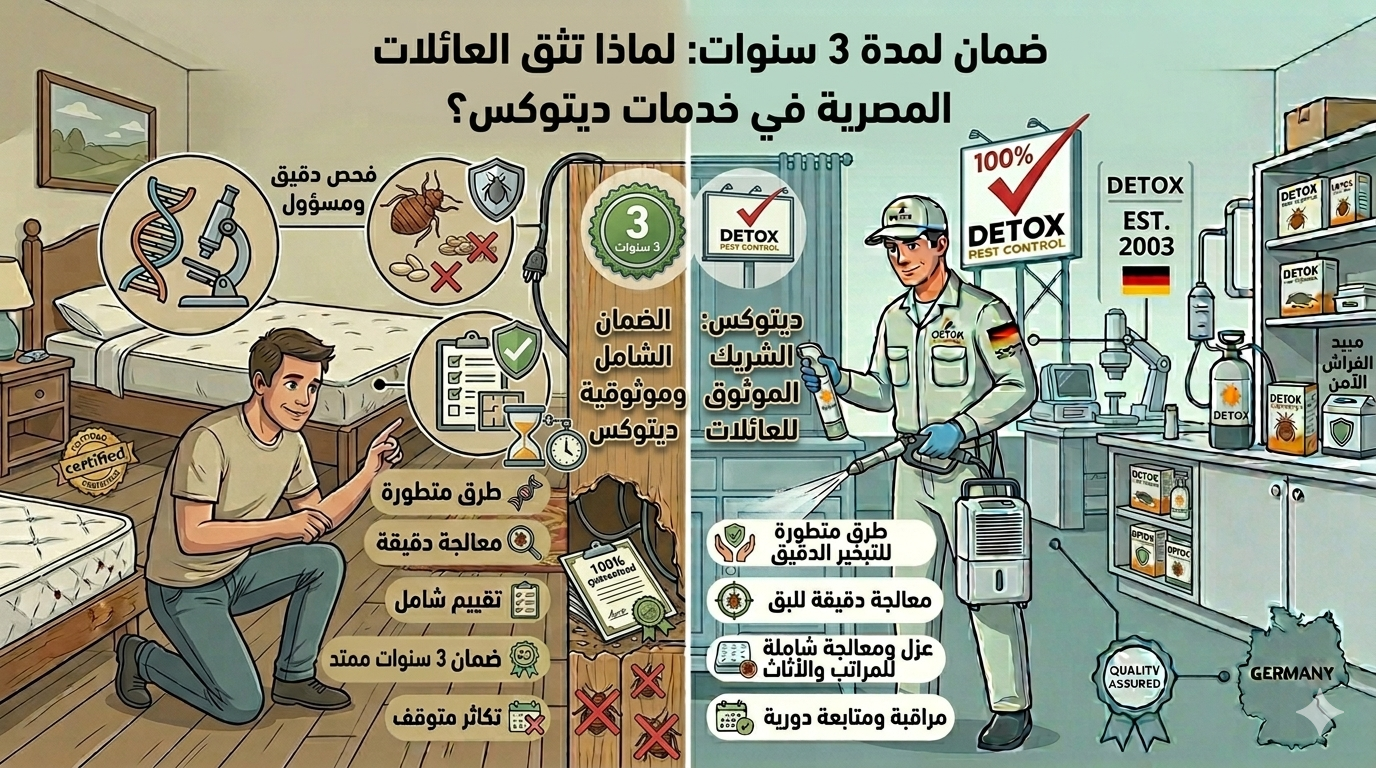 ضمان شركة ديتوكس لمكافحة الحشرات