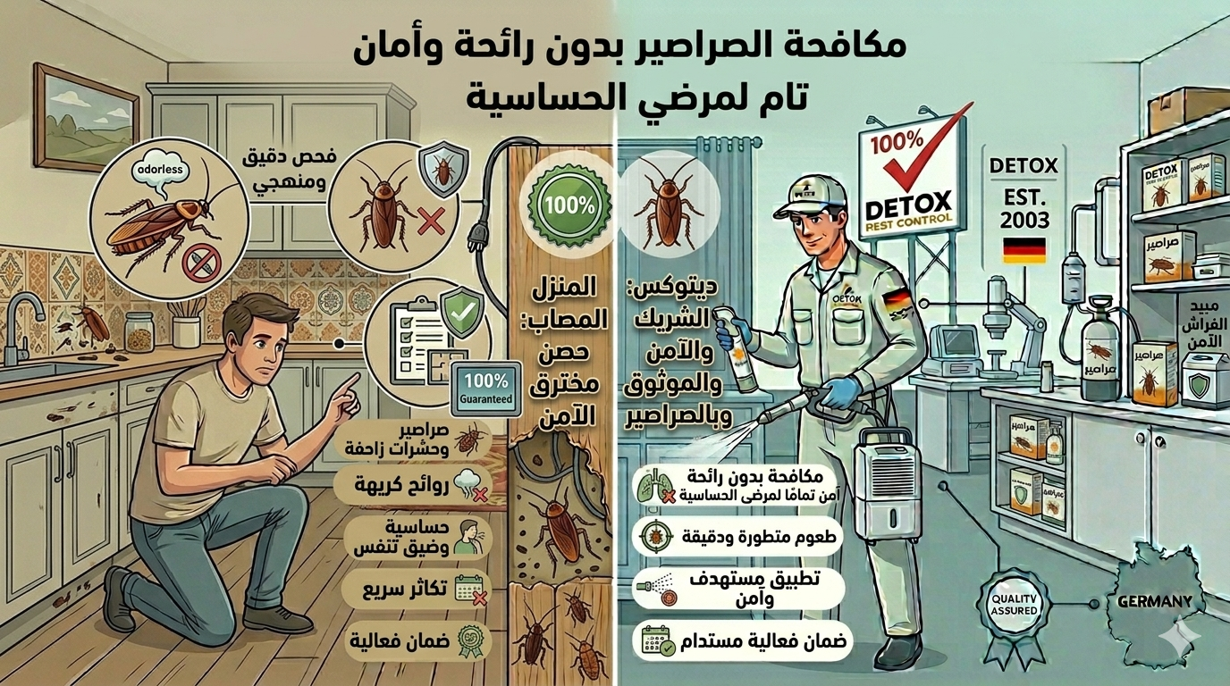 مكافحة الصراصير لمرضى الحساسية
