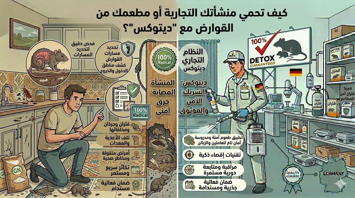 مكافحة القوارض للمطاعم والمنشآت