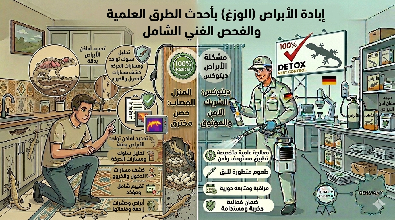 ابادة الأبراص بأحدث الطرق العلمية