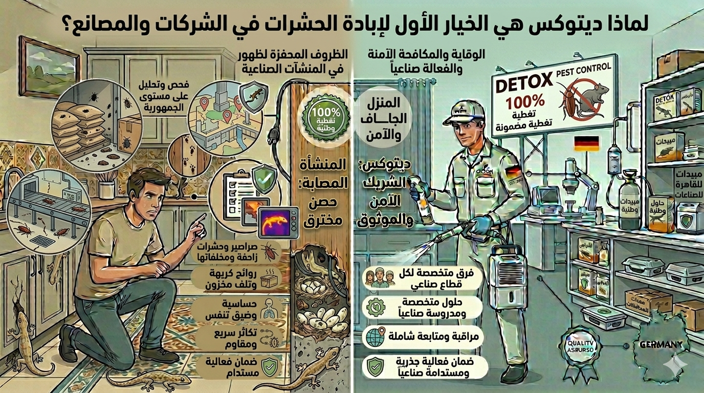 مكافحة الحشرات للشركات والمصانع