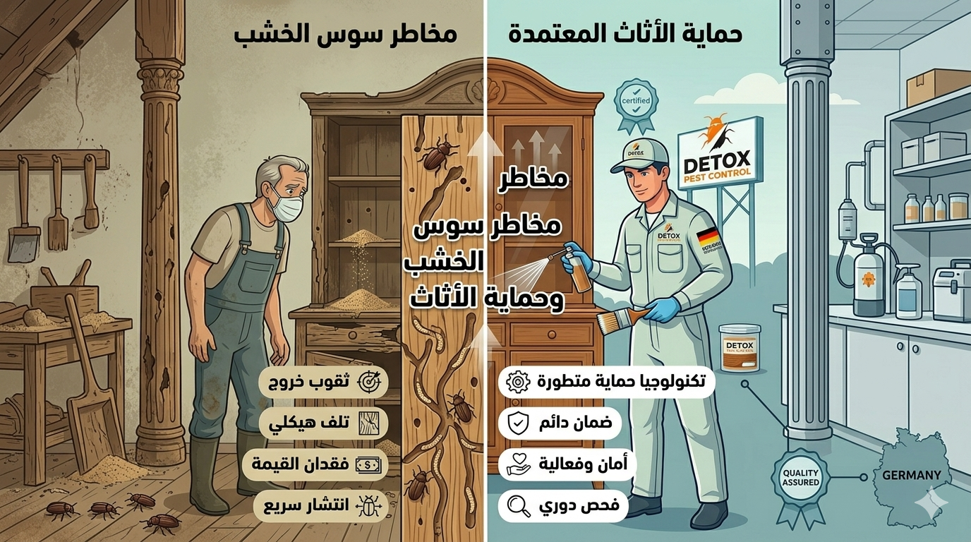 أضرار سوس الخشب وحماية الأثاث