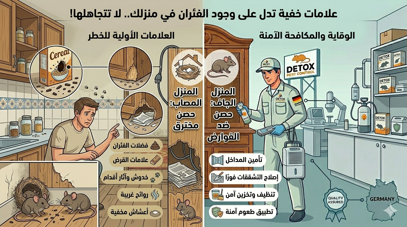 علامات وجود الفئران في المنزل